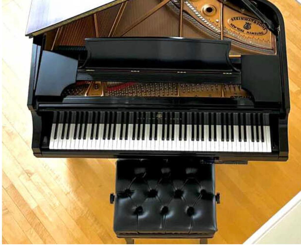 Overhead shot of a piano